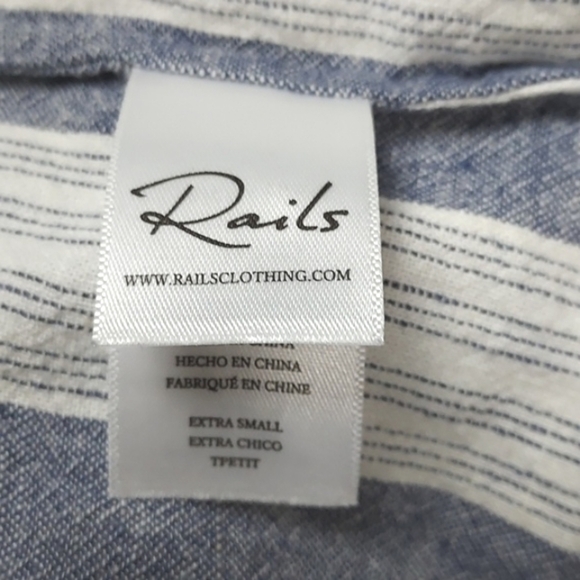 Rails Teresa Cannes Stripe Jumpsuit Linen Jumpsuit Blue White Size XS - Picture 11 of 16